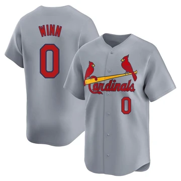 St. Louis Cardinals ＃0 Masyn Winn Men's Limited Away Jersey - Gray