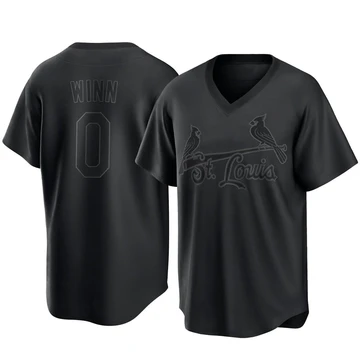 St. Louis Cardinals ＃0 Masyn Winn Men's Replica Pitch Fashion Jersey - Black