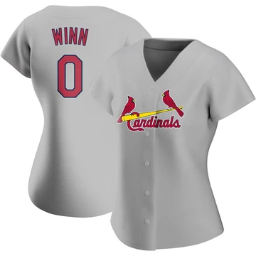 St. Louis Cardinals ＃0 Masyn Winn Women's Authentic Road Jersey - Gray