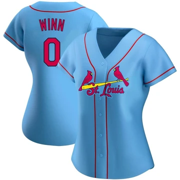 St. Louis Cardinals ＃0 Masyn Winn Women's Replica Alternate Jersey - Light Blue