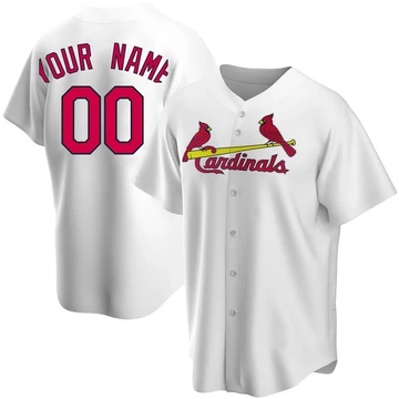 St. Louis Cardinals ＃00 Custom Men's Replica Home Jersey - White