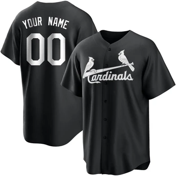 St. Louis Cardinals ＃00 Custom Youth Replica Jersey - Black/White