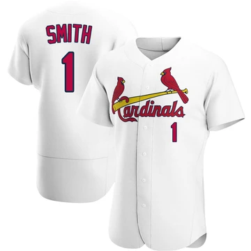 St. Louis Cardinals ＃1 Ozzie Smith Men's Authentic Home Jersey - White