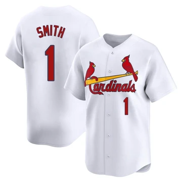 St. Louis Cardinals ＃1 Ozzie Smith Men's Limited Home Jersey - White
