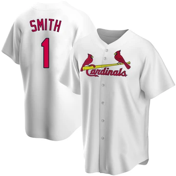 St. Louis Cardinals ＃1 Ozzie Smith Men's Replica Home Jersey - White