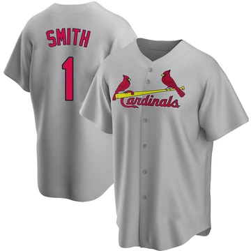 St. Louis Cardinals ＃1 Ozzie Smith Men's Replica Road Jersey - Gray