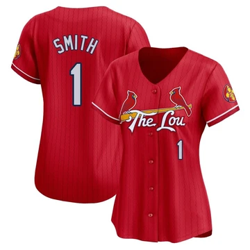 St. Louis Cardinals ＃1 Ozzie Smith Women's Limited 2024 City Connect Jersey - Red