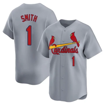 St. Louis Cardinals ＃1 Ozzie Smith Youth Limited Away Jersey - Gray