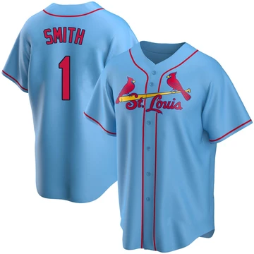 St. Louis Cardinals ＃1 Ozzie Smith Youth Replica Alternate Jersey - Light Blue