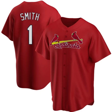 St. Louis Cardinals ＃1 Ozzie Smith Youth Replica Alternate Jersey - Red