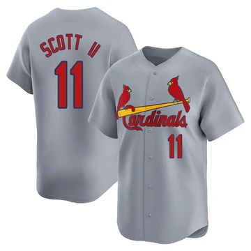 St. Louis Cardinals ＃11 Victor Scott II Youth Limited Away Jersey - Gray