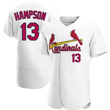St. Louis Cardinals ＃13 Garrett Hampson Men's Authentic Home Jersey - White