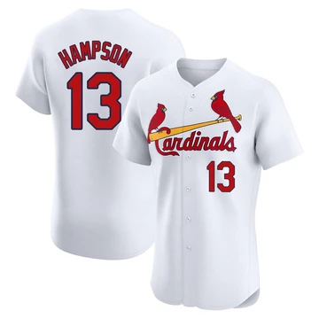 St. Louis Cardinals ＃13 Garrett Hampson Men's Elite Home Jersey - White