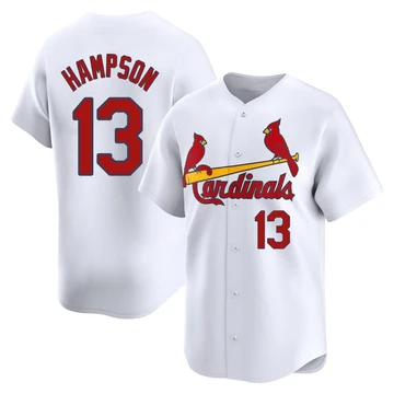 St. Louis Cardinals ＃13 Garrett Hampson Men's Limited Home Jersey - White