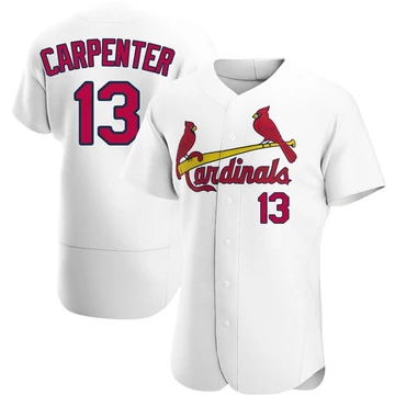 St. Louis Cardinals ＃13 Matt Carpenter Men's Authentic Home Jersey - White