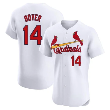 St. Louis Cardinals ＃14 Ken Boyer Men's Elite Home Jersey - White