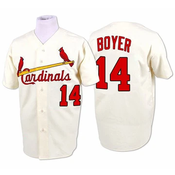 St. Louis Cardinals ＃14 Ken Boyer Men's Replica 1964 Throwback Jersey - Cream