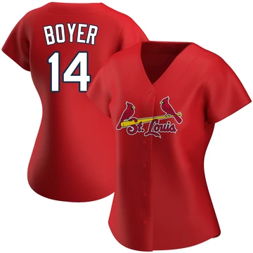 St. Louis Cardinals ＃14 Ken Boyer Women's Replica Alternate Jersey - Red