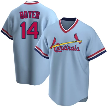 St. Louis Cardinals ＃14 Ken Boyer Youth Replica Road Cooperstown Collection Jersey - Light Blue