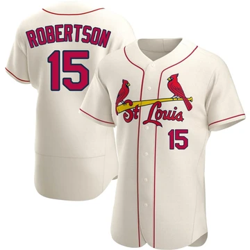 St. Louis Cardinals ＃15 Kramer Robertson Men's Authentic Alternate Jersey - Cream
