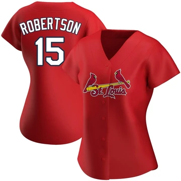 St. Louis Cardinals ＃15 Kramer Robertson Women's Replica Alternate Jersey - Red