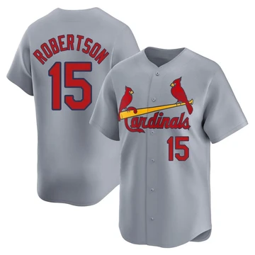 St. Louis Cardinals ＃15 Kramer Robertson Youth Limited Away Jersey - Gray