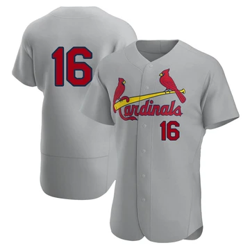 St. Louis Cardinals ＃16 Nolan Gorman Men's Authentic Road Jersey - Gray
