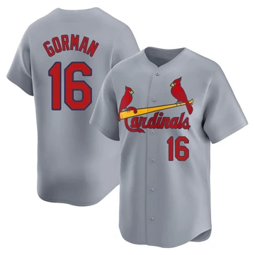 St. Louis Cardinals ＃16 Nolan Gorman Men's Limited Away Jersey - Gray