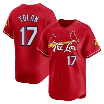 St. Louis Cardinals ＃17 Bobby Tolan Men's Limited 2024 City Connect Jersey - Red