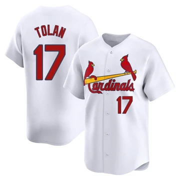 St. Louis Cardinals ＃17 Bobby Tolan Men's Limited Home Jersey - White