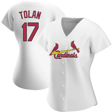 St. Louis Cardinals ＃17 Bobby Tolan Women's Authentic Home Jersey - White