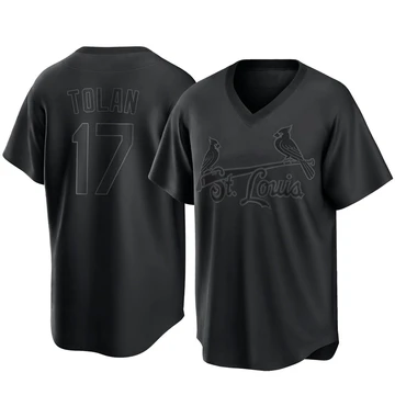 St. Louis Cardinals ＃17 Bobby Tolan Youth Replica Pitch Fashion Jersey - Black