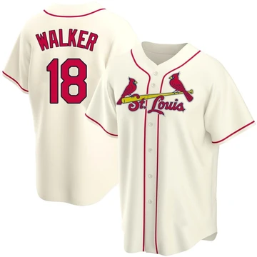 St. Louis Cardinals ＃18 Jordan Walker Men's Replica Alternate Jersey - Cream