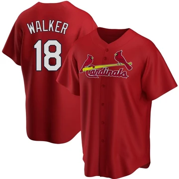 St. Louis Cardinals ＃18 Jordan Walker Men's Replica Alternate Jersey - Red