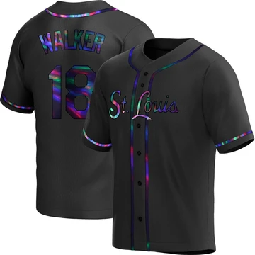 St. Louis Cardinals ＃18 Jordan Walker Youth Replica Holographic Alternate Jersey - Black