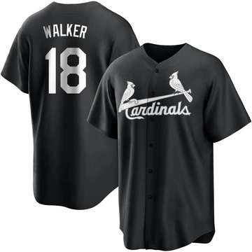 St. Louis Cardinals ＃18 Jordan Walker Youth Replica Jersey - Black/White