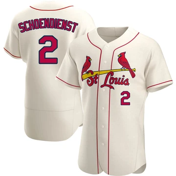 St. Louis Cardinals ＃2 Red Schoendienst Men's Authentic Alternate Jersey - Cream