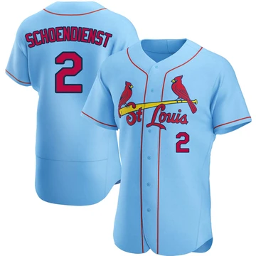 St. Louis Cardinals ＃2 Red Schoendienst Men's Authentic Alternate Jersey - Light Blue