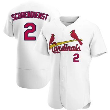 St. Louis Cardinals ＃2 Red Schoendienst Men's Authentic Home Jersey - White