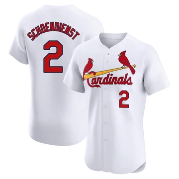 St. Louis Cardinals ＃2 Red Schoendienst Men's Elite Home Jersey - White