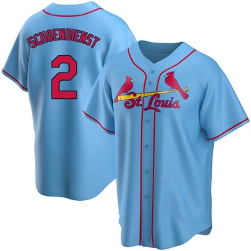St. Louis Cardinals ＃2 Red Schoendienst Men's Replica Alternate Jersey - Light Blue