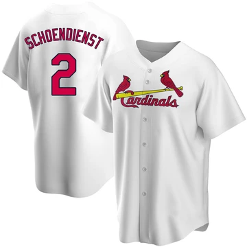 St. Louis Cardinals ＃2 Red Schoendienst Men's Replica Home Jersey - White