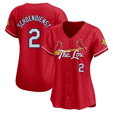 St. Louis Cardinals ＃2 Red Schoendienst Women's Limited 2024 City Connect Jersey - Red