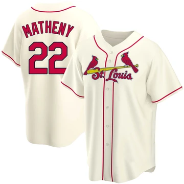 St. Louis Cardinals ＃22 Mike Matheny Youth Replica Alternate Jersey - Cream