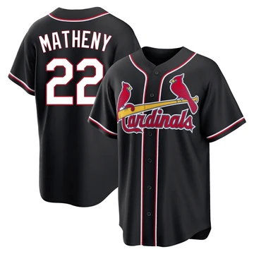 St. Louis Cardinals ＃22 Mike Matheny Youth Replica Fashion Out Jersey - Black
