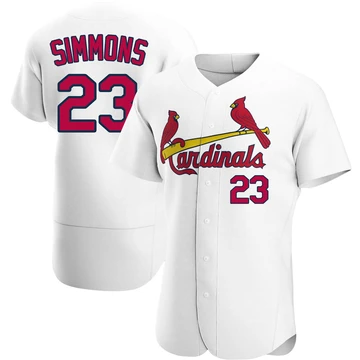 St. Louis Cardinals ＃23 Ted Simmons Men's Authentic Home Jersey - White