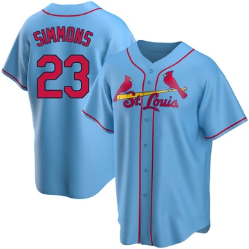 St. Louis Cardinals ＃23 Ted Simmons Youth Replica Alternate Jersey - Light Blue