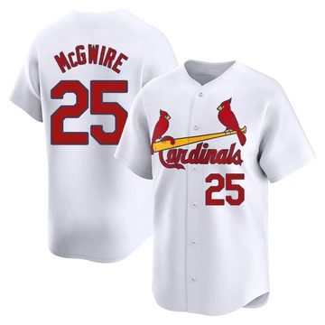 St. Louis Cardinals ＃25 Mark McGwire Men's Limited Home Jersey - White
