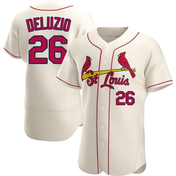 St. Louis Cardinals ＃26 Ben DeLuzio Men's Authentic Alternate Jersey - Cream