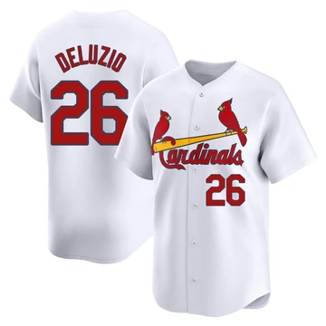 St. Louis Cardinals ＃26 Ben DeLuzio Men's Limited Home Jersey - White